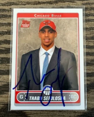 2006 Topps #257 Thabo Sefolosha Signed Autographed Rookie Card Chicago Bulls - Image 1 of 2