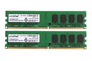 Crucial 4GB 2X 2GB PC2-5300 DDR2 667Mhz 240Pin Memory RAM Fr Dell Dimension 9200 - Picture 1 of 12