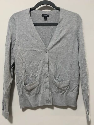 Halogen Nordstrom Women XS Gray V Neck Knit Cardigan Sweater Stretch Button Down - Image 1 of 4