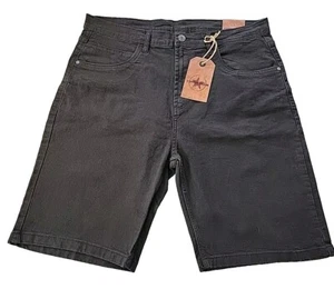 Pantalones Cortos Denim Cobre Para Hombre Talla 38 Negros Elastizados 10 Pulgadas Bolsillos Entrepierna Denim - Imagen 1 de 16