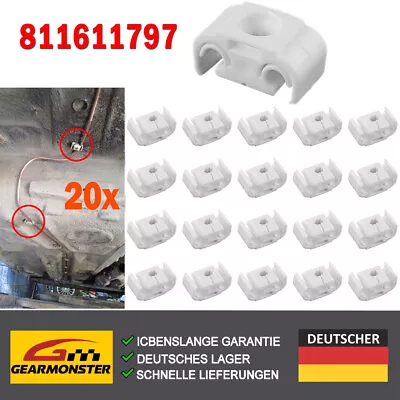 20x Bremsleitung Klipp Klammer Halter 2 Fach Für Opel VW Audi Oldtimer KFZ Ø4,75 • 9.14€