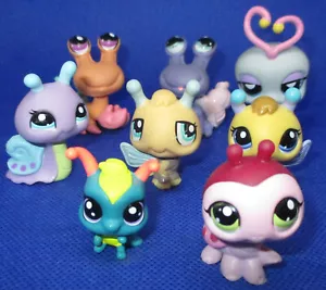 My Littlest Petshop Pet Shop LPS Bee, Hermit Crab, Ant, Snail, Ladybug, Love Bug - Picture 1 of 12