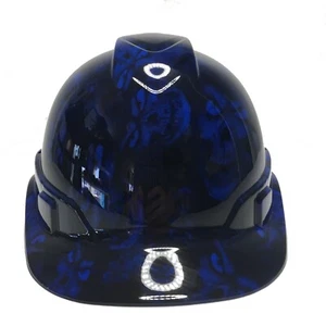 Hydro Dipped Hard Hat Ridgeline Cap Style Custom Dark Blue Hades Skulls - Picture 1 of 4