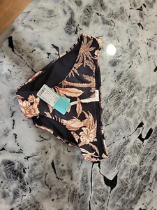 $69 Seafolly Swimwear Black Castaway Retro Bikini Bottoms Size 8 - Picture 1 of 10