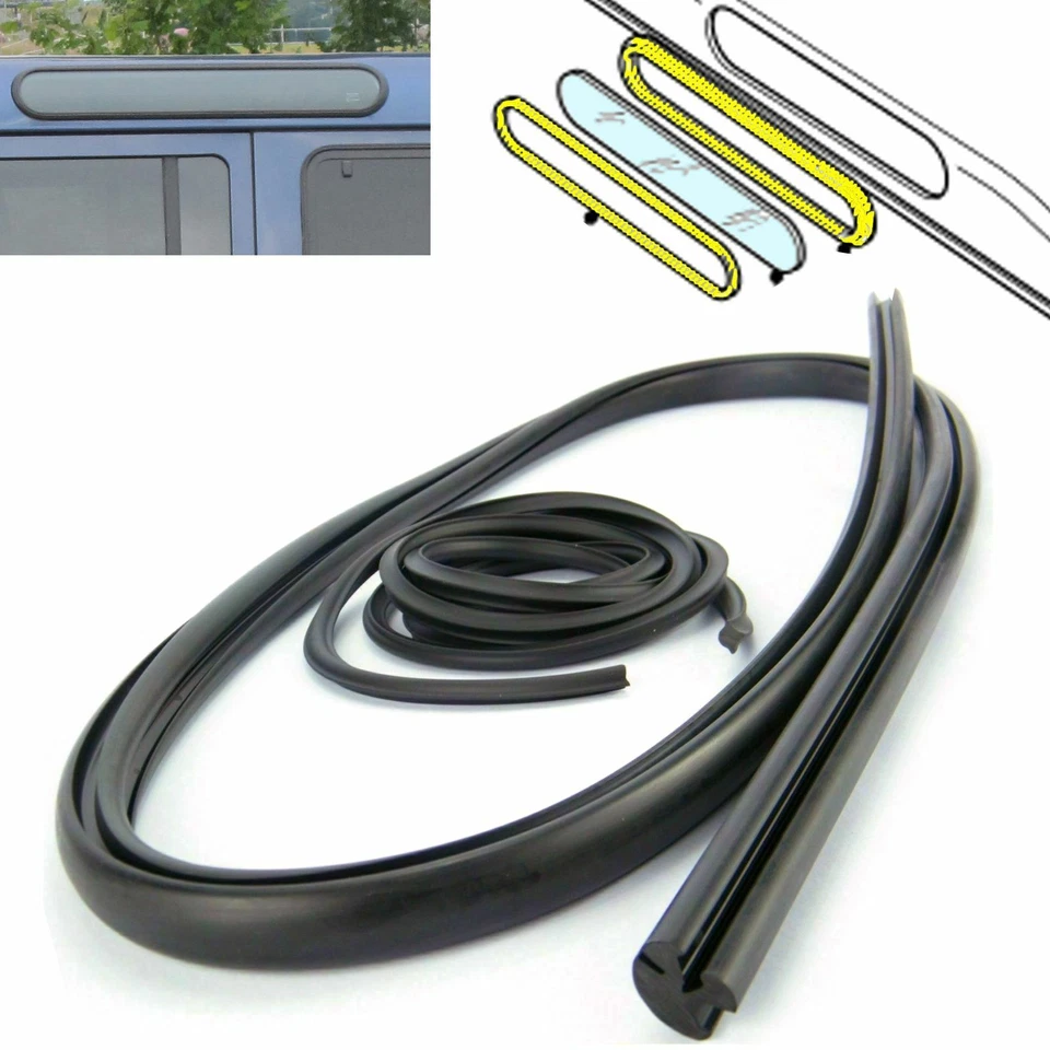 ALLMAKES KIT SET GUARNIZIONI GOMMA DEL VETRO ALPINO ORIZZONTALE PER LAND ROVER DEFENDER