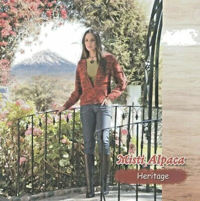 Misti Alpaca Heritage Yarn Knitting Pattern Book Coat Evita Jacket Tunic Sweater - Image 1 of 4