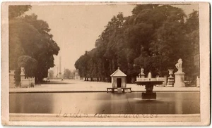 Cdv Paris.Jardin des Tuileries.Photo originale Albuminée.Photographe Teruel 1870 - Imagen 1 de 2