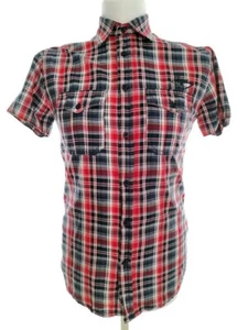 Jack & jones T. S Rojo Hombre Camisa Casual Manga corta Cuadros - Imagen 1 de 5