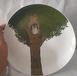 West Elm Organic Owl in a Tree Plates de Rachel Kozolowski 8 5/8" retirado - Imagen 1 de 2