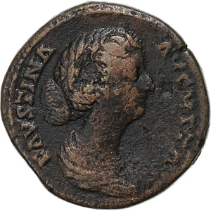 [#1279341] Faustina II, Sestertius, 161-176, Rome, Bronze, VF, RIC:1663 - Picture 1 of 2
