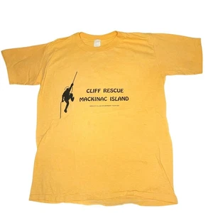 Vintage T Shirt ACEP ER Physicians Mackinac Island Cliff Rescue Single Stitch - Picture 1 of 5