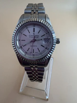 Reloj para mujer Charmex Of Switzerland cuarzo hora/fecha resistente al agua parte posterior SS Foto 1 de 4