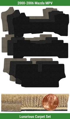 Juego de alfombrillas Lloyd Custom Luxe para Mazda MPV 2000-2006 (3 piezas) #W7I Foto 1 de 4