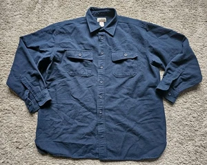 LL Bean Blue Chamois Cloth Shirt Men's Size XL - Picture 1 of 6