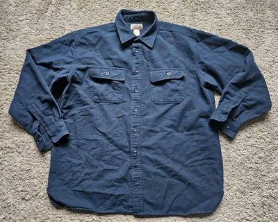 LL Bean Blue Chamois Cloth Shirt Men's Size XL - Image 1 of 4