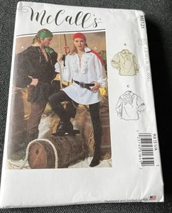 2022 Mcall’s Pattern M8131 Unisex Shirt (Pirate Shirt+) Sz S-XXXL Uncut - Picture 1 of 7