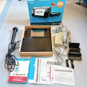 Nintendo Wii U Premium nera WUP-101 console gioco scatola karaoke morbida NTSC-J testata - Foto 1 di 24