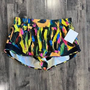 New Lululemon Hotty Hot Shorts Lined UNBM/BLK 12 - Picture 1 of 6