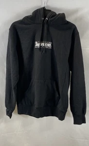 Supreme Men's Black Paisley Box Logo Pullover Hoodie Size M - Picture 1 of 6