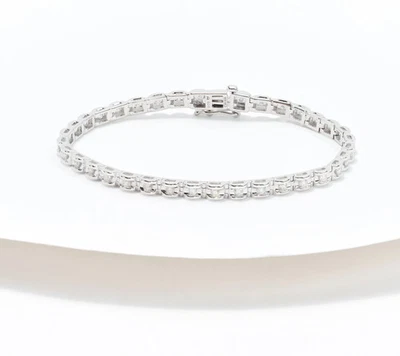 Affinity Diamonds Sterling Silver 1.00cttw Tennis Bracelet, 6" - Image 1 of 2