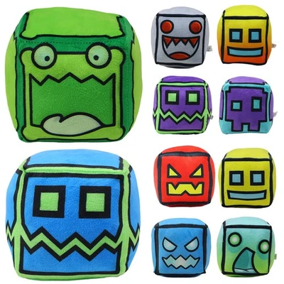 12cm The Geometry Dash Game Stuffed Doll Square Plush Toy Collections Kids Gifts - Image 1 of 4