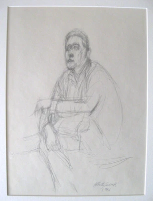 ALBERTO GIACOMETTI retrato, colotipo o grabado, 1946 / enmarcado Foto 1 de 4