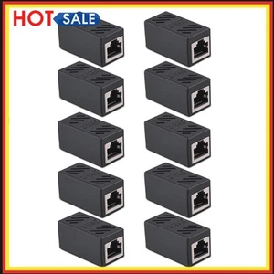 10 Stück Buchse auf Buchse RJ45-Stecker 8-adriger Jack-Netzwerk-Internet-Extende - Afbeelding 1 van 11