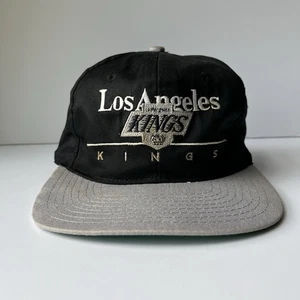Vintage Los Angeles Kings NHL Twins Enterprise Black Gray Snapback Hat - Picture 1 of 9