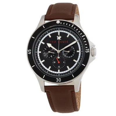 Relógio masculino Ted Baker multifuncional quartzo mostrador preto BKPNTF004 - Imagem 1 de 3
