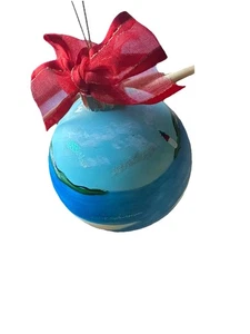 Diane Artware 2002 Vintage handbemalter Weihnachtsschmuck Leuchtturm und Ozean - Bild 1 von 3