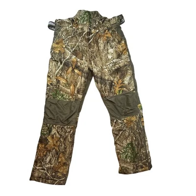 Realtree Mens L Camo Insulated Waterproof Hunting Bib Overalls Snow Ski Pants - Image 1 of 4