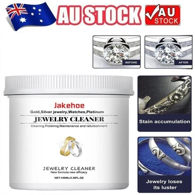 100ml Jewelry Cleaner Liquid Silver Gold Jewelry Care Cleaning Solution Rings AU - image 1 of 4