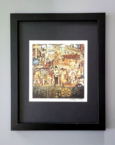 DIEGO RIVERA | VINTAGE BEAUTIFUL PRINT from MEXICO + 14x11in. + FRAMED - Picture 1 of 3