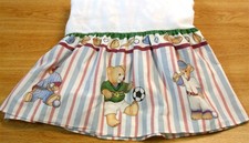 Kidsline Orso & SPORTS a Righe Lettino Gonna ~ Goccia 9.5 ' ~ Blu Bianco Multi