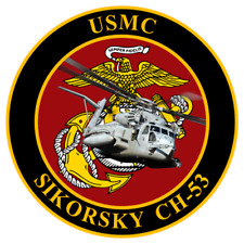 USMC Commemorative Sikorsky CH-53 4" Sticker