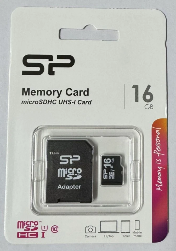 Scheda di memoria flash MICRO SD SDXC UHS-1 da 16 GB Silicon Power Elite FULL HD - Immagine 1 di 1
