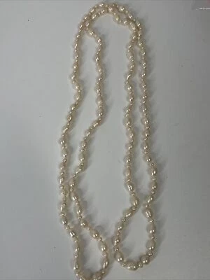 "HERMOSO COLLAR DE PERLAS BARROCAS DE AGUA DULCE ROSA PÁLIDO ~ 27 1/2"" DE LARGO" Foto 1 de 4