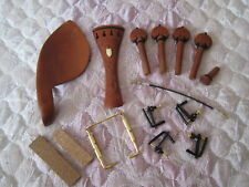 A set of hand-carved 4/4 violin jujube parts violin hooks and accessories