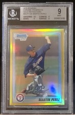 2010 Bowman Chrome Prospects Gold Refractor /50 Martin Perez #BCP119 BGS 9