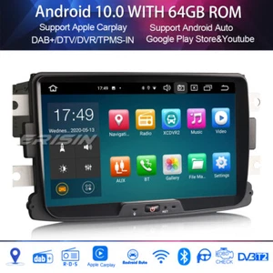 Radio de coche 8 núcleos Android 10 para Renault Dacia Duster Sandero Logan Captur Dokker - Imagen 1 de 12