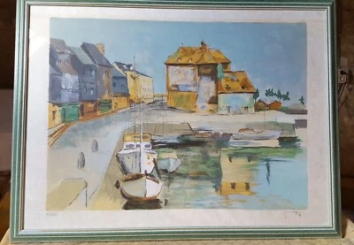 Lithographie Victor Viko ( 1915-1998) HONFLEUR - Photo 1/3
