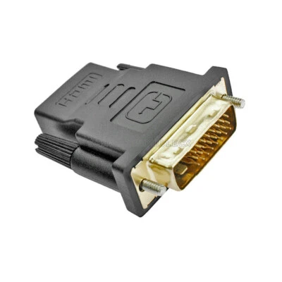 24+5pin DVI Male to HDMI Female adapter Gold-Plated M F Converter For HDTV LCD - Bild 1 von 4