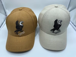 NEW SETSON COTTON BASEBALL CAP EAGLE ONE SIZE MENS BROWN /NATURAL MSRP $29.99 - Picture 1 of 11