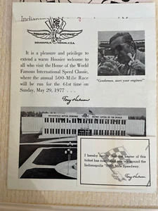 Vintage Indianapolis Motor Speedway Indy 500 Booklet 1978 Prospekt, schwarz/weiß - Bild 1 von 3