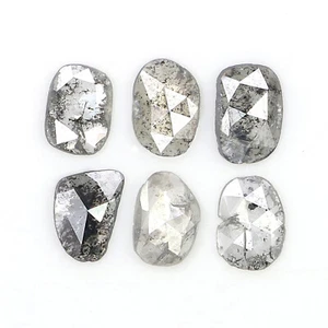 Diamante suelto natural de 1,34 quilates 5,85 mm sal y pimienta diamante sin cortar LQ3069 - Imagen 1 de 8