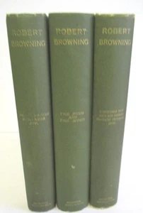 Lot of 3 ROBERT BROWNING Books, 1892, The Ring & The Book, Lyrics, Christmas Eve - Picture 1 of 3