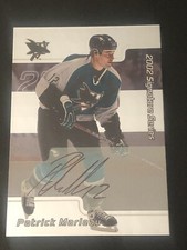 2001-02 ITG Be A Player Signature Series Vault Black Patrick Marleau #144 Auto