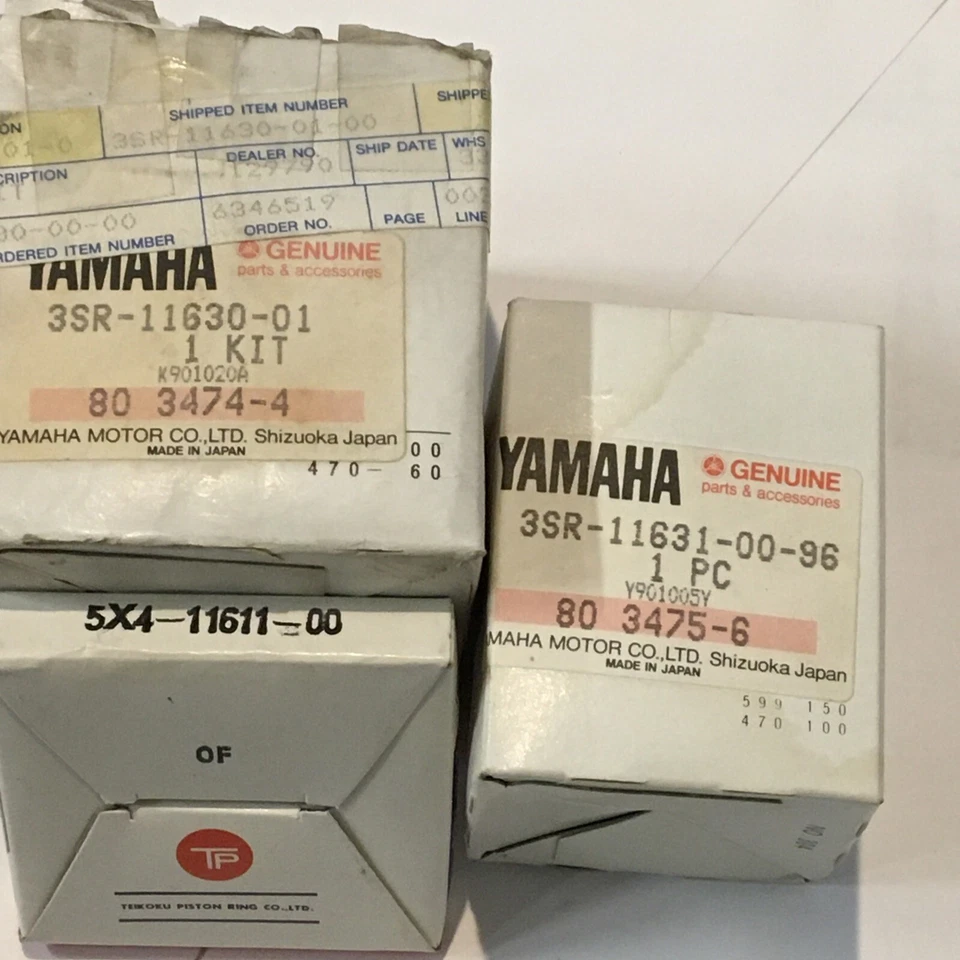 Kit de pistón y anillo YZ 125 1990-1992 std 3SR-11630-01 Foto 1 de 1