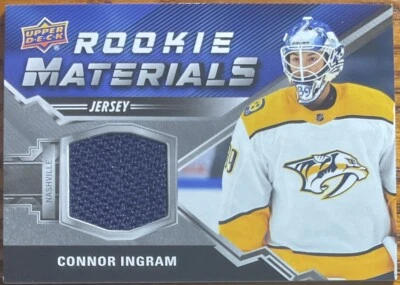 2020-21 Upper Deck Rookie Materials Connor Ingram #RM-CI Nashville Predators - Image 1 of 2