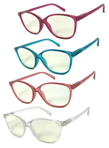 Blue Light Blocking Anti Reflective Reader Reading Glasses Retro Cat Eye Frame - Picture 1 of 6